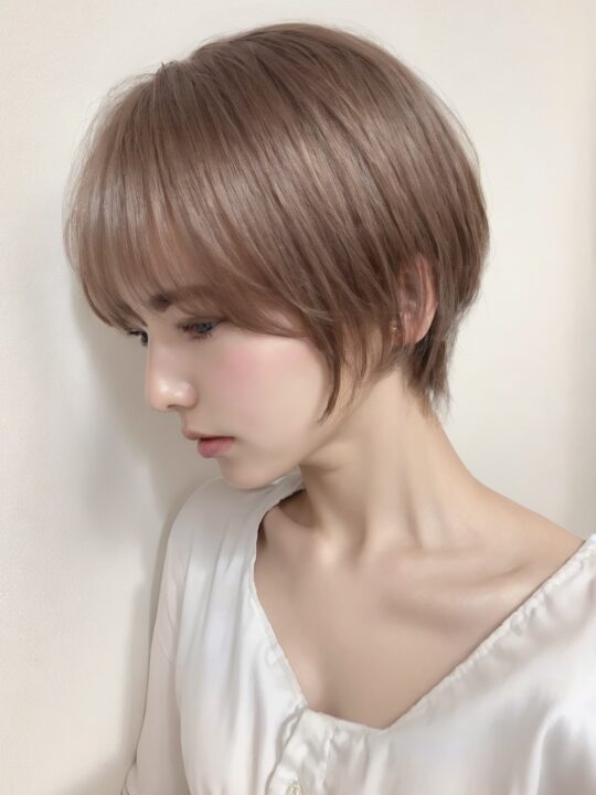 すっきり大人ショート☆マットベージュカラー